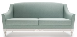 Casa Padrino Luxus Jugendstil 3er Sofa Mintgr�n / Wei� 185 x 90 x H. 96 cm - Luxus Qualit�t