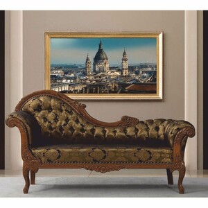 Casa Padrino Luxus Barock Sofa Linke Seite Gold / Schwarz / Braun 210 cm - Barock Mbel