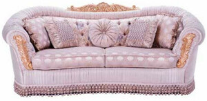 Casa Padrino Luxus Barock Sofa Rosa - Prunkvolles Wohnzimmer Sofa - Barockstil Wohnzimmer Mbel - Luxus Mbel im Barockstil - Barock Einrichtung - Edel & Prunkvoll
