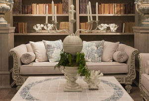 Casa Padrino Luxus Barock Sofa Hellgrau / Grau 220 x 100 x H. 80 cm - Handgeschmiedetes Schmiedeeisen Sofa mit Kissen - Wohnzimmer Sofa - Garten Sofa - Terrassen Sofa - Barock M�bel