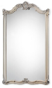 Casa Padrino Luxus Barock Spiegel Antik Beige / Silber - Prunkvoller Barockstil Massivholz Wandspiegel - Luxus M�bel im Barockstil - Barock Interior - Luxus Qualit�t - Made in Italy
