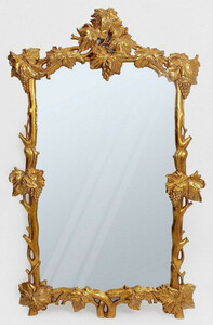 Casa Padrino Luxus Barock Spiegel Weinreben Antik Gold - Prunkvoller Wandspiegel im Barockstil - Antik Stil Garderoben Spiegel - Wohnzimmer Spiegel - Barock M�bel