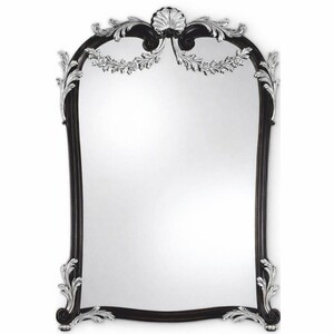 Casa Padrino Luxus Barock Spiegel Antik Schwarz / Silber - Made in Italy