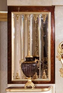 Casa Padrino Luxus Barock Spiegel Braun / Gold H. 130 cm - Barock M�bel