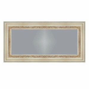 Casa Padrino Luxus Barock Spiegel Elfenbein / Gold 190 x H. 110 cm - Made in Italy