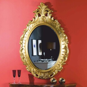 Casa Padrino Luxus Barock Spiegel Gold H. 133 cm - Barock Mbel - Made in Italy