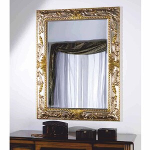 Casa Padrino Luxus Barock Spiegel Silber / Gold H. 126 cm - Barockstil Mbel