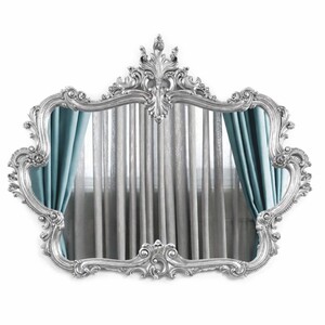 Casa Padrino Luxus Barock Spiegel Silber 133 cm - Barockstil Wandspiegel - Made in Italy