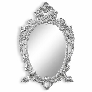 Casa Padrino Luxus Barock Spiegel Silber H. 104 cm - Barock M�bel - Made in Italy