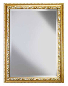 Casa Padrino Luxus Barock Spiegel Gold / Wei - Handgefertigter Wandspiegel im Barockstil - Barock Wohnzimmer Spiegel - Barock Garderoben Spiegel - Barock Deko Accessoires