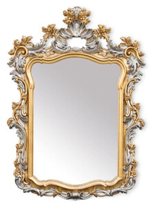 Casa Padrino Luxus Barock Spiegel Gold / Silber - Handgefertigter italienischer Barockstil Wandspiegel - Luxus M�bel im Barockstil - Barock M�bel - Luxus Qualit�t - Made in Italy