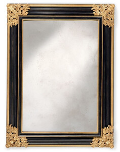 Casa Padrino Luxus Barock Spiegel Schwarz / Gold - Handgefertigter italienischer Barockstil Wandspiegel mit antikem Spiegelglas - Luxus M�bel im Barockstil - Luxus Qualit�t - Made in Italy