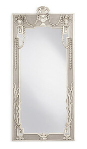 Casa Padrino Luxus Barock Spiegel Grau / Cremewei� - Prunkvoller Barockstil Wandspiegel - Italienische Luxus M�bel im Barockstil - Barock M�bel - Luxus Qualit�t - Made in Italy