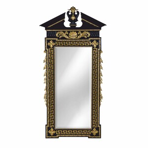 Casa Padrino Luxus Barock Spiegel Schwarz / Gold H. 189 cm - Barockstil M�bel
