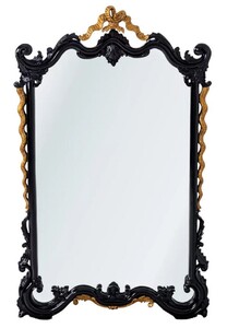 Casa Padrino Luxus Barock Spiegel Schwarz / Antik Gold H. 97 cm - Barockstil Mbel
