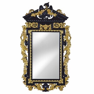 Casa Padrino Luxus Barock Spiegel Schwarz / Gold H. 178 cm - Barockstil M�bel