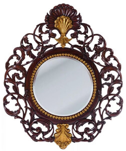 Casa Padrino Luxus Barock Spiegel Dunkelbraun / Antik Gold - Handgefertigter Mahagoni Wandspiegel im Barockstil - Luxus M�bel im Barockstil - Barock M�bel - Edel & Prunkvoll
