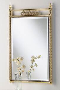 Casa Padrino Luxus Messing Spiegel 64 x H. 106 cm - Rechteckiger Messing Wandspiegel - Garderoben Spiegel - Luxus Mbel - Hotel Mbel - Luxus Qualitt - Made in Italy