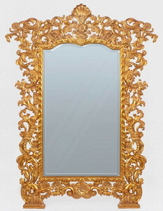 Casa Padrino Luxus Barock Standspiegel Gold - Prunkvoller Massivholz Spiegel im Barockstil - Barock M�bel - Edel & Prunkvoll