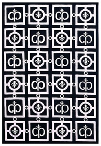 Casa Padrino Luxus Barock Teppich Schwarz / Wei� / Lila 200 x 300 cm - Barock Interior