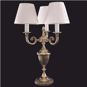 Casa Padrino Luxus Barock Tischleuchte Bronze / Wei� H. 60 cm - Prunkvolle Barock Schreibtischleuchte - Barock Leuchten