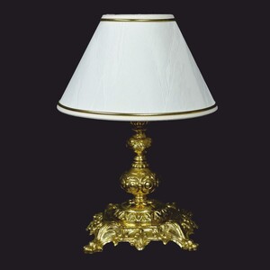Casa Padrino Luxus Barock Tischleuchte Gold Gl�nzend / Wei�  20 x H. 27 cm - Barock Leuchten