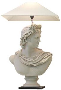 Casa Padrino Luxus Barock Tischleuchte Grau / Schwarz / Wei� - Schreibtischleuchte im Barockstil