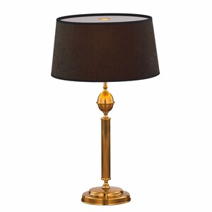 Casa Padrino Luxus Jugendstil Tischleuchte Gold / Braun / Schwarz H. 60 cm