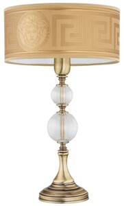 Casa Padrino Luxus Barock Tischleuchte Messing mit Patina / Gold H. 47 cm