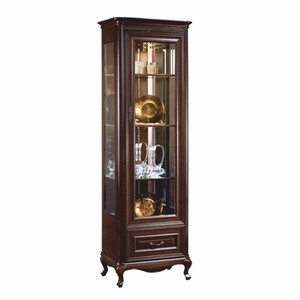 Casa Padrino Luxus Barock Vitrine Dunkelbraun 66,2 x H. 206,6 cm - Barock M�bel