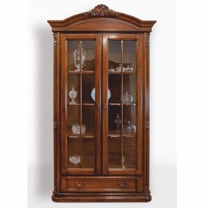 Casa Padrino Luxus Barock Vitrine Dunkelbraun 122,7 x H. 220 cm - Barock M�bel