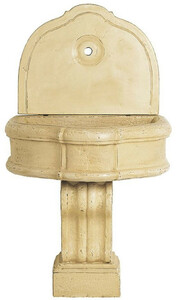 Casa Padrino Luxus Barock Wandbrunnen Beige 85 x 58,5 x H. 146 cm - Handgefertigter Keramik Brunnen - Barock Garten Brunnen - Barock Deko Accessoires