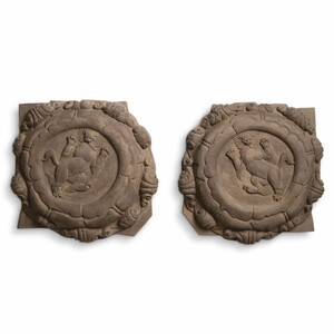 Casa Padrino Luxus Barock Wandrelief Set L�wen Braun 55 cm - Barock Wanddeko