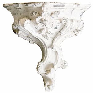 Casa Padrino Luxus Barock Wandkonsole Antik Wei H. 23 cm - Made in Italy