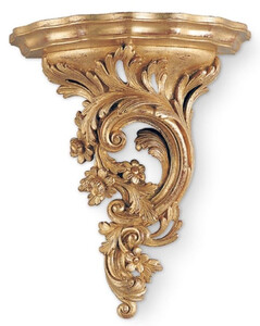 Casa Padrino Luxus Barock Wandkonsole Antik Gold - Prunkvolle Massivholz Wanddeko Konsole im Barockstil - Barock Wanddeko - Barock M�bel - Luxus Qualit�t - Made in Italy