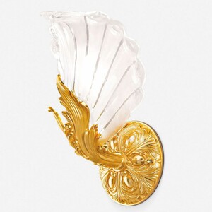 Casa Padrino Luxus Barock Wandleuchte Gold / Wei 29 cm - Made in Italy