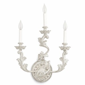 Casa Padrino Luxus Barock Wandleuchte Antik Wei� H. 56 cm - Made in Italy