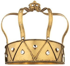 Casa Padrino Luxus Barock LED Wandleuchte Krone Gold 34 x 18 x H. 32 cm - Handgefertigte Metall Wandlampe mit Swarovski Kristallglas - Barock Wandleuchten