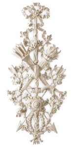 Casa Padrino Luxus Barock Wandornament Wei� - Prunkvolles Massivholz Wanddeko Ornament im Barockstil - Barock Wanddeko - Barock M�bel - Luxus Qualit�t - Made in Italy