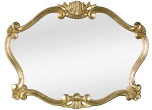 Casa Padrino Luxus Barock Wandspiegel Gold 92 x 4 x H. 70 cm - Prunkvoller Spiegel im Barockstil - Barock M�bel