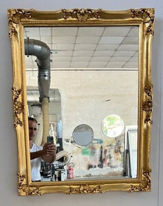 Casa Padrino Luxus Barock Wandspiegel Gold - Prunkvoller Spiegel im Barockstil - Rechteckiger Barock Garderoben Spiegel - Luxus Qualitt - Made in Italy