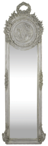 Casa Padrino Barock Spiegel Grau 55 x H. 175 cm - Massiv und Schwer - Antik Stil Wandspiegel 