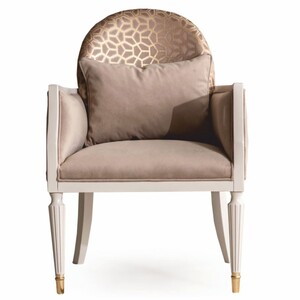 Casa Padrino Luxus Barock Wohnzimmer Sessel Braun / Creme / Gold - Barockstil M�bel