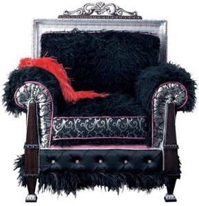 Casa Padrino Luxus Barock Thron Sessel Dunkelbraun / Schwarz / Silber / Lila 86 x 80 x H. 99 cm - Prunkvoller Wohnzimmer Sessel - Erstklassische Qualit�t - Made in Italy