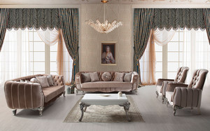 Casa Padrino Luxus Barock Wohnzimmer Set Rosa / Silber - 2 Sofas & 2 Sessel & 1 Couchtisch - Elegante Wohnzimmer Mbel im Barockstil