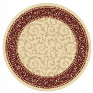 Casa Padrino Luxus Barock Wohnzimmer Teppich Creme / Bordeauxrot - Verschiedene Gr��en