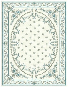 Casa Padrino Luxus Barock Wohnzimmer Teppich Creme / Gr�n / Gold - Verschiedene Gr��en