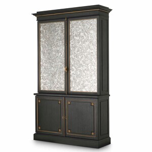 Casa Padrino Luxus Barschrank Schwarz 153 x H. 250 cm - Luxus Bar M�bel