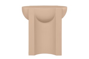 Casa Padrino Luxus Beistelltisch / Hocker Terrakotta 36 x 47 x H. 46,5 cm - Skulpturaler Beistelltisch aus Faserbeton, auch als Sitzhocker nutzbar - Luxus M�bel