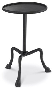 Casa Padrino Luxus Beistelltisch Bronzefarben  36,5 x H. 52 cm - Runder Dreibein Tisch - Wohnzimmer Mbel - Luxus Mbel